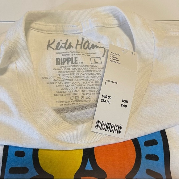 Keith Haring T-Shirt Best Buddies Large New With Tags - Picture 7 of 7